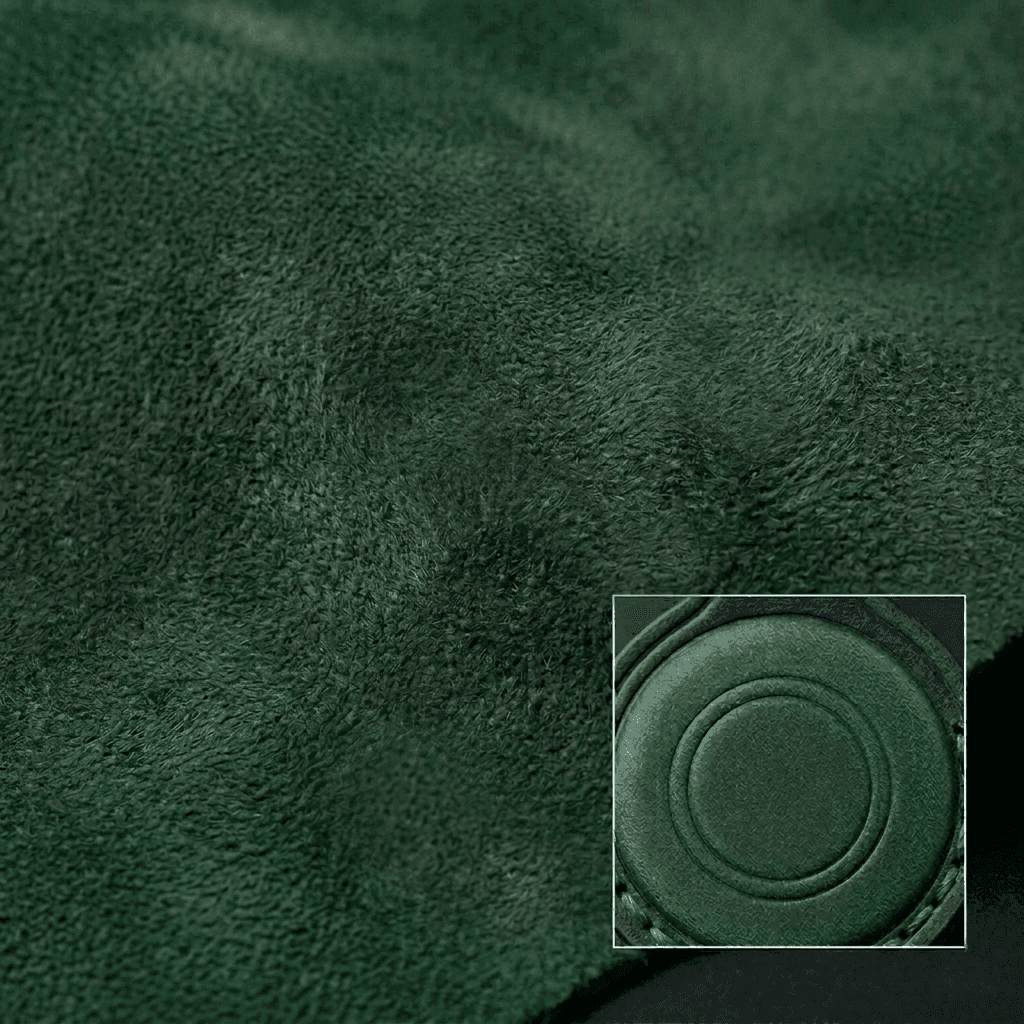 Green leather Smart Tag case showcase