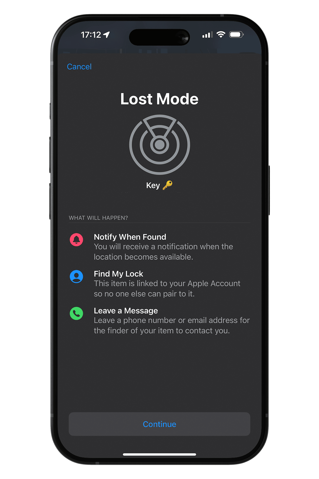 Smart Tag Lost Mode