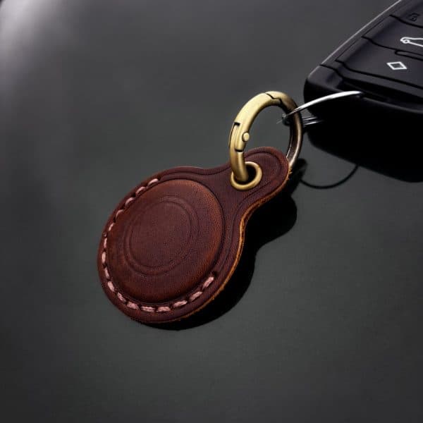 Brown leather holder